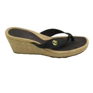 Timberland Black, Platform/wedge Sandals, Flip Flops Size 7